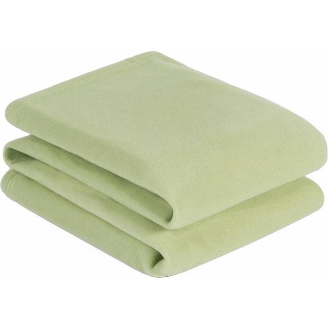 Dreamscene Plain Fleece Throw, Sage - 150 x 200cm - Green