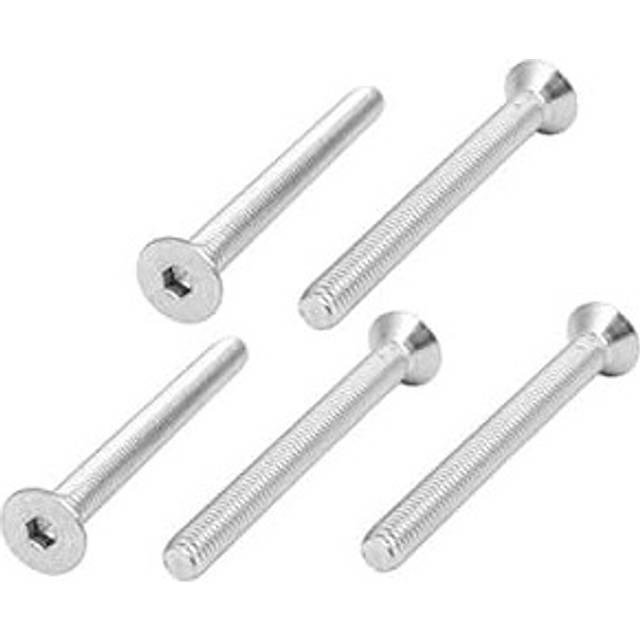 M8x80mm 304 Stainless Steel Flat Head Hex Socket Cap Screws DIN7991 5pcs
