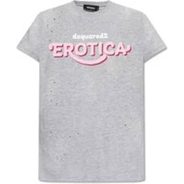 Muscle Fit T-shirt with Distressed Effect size S (S)
