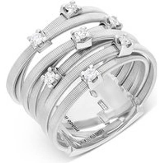 Marco Bicego Goa 18ct White Gold 0.21ct Diamond Ring - Q