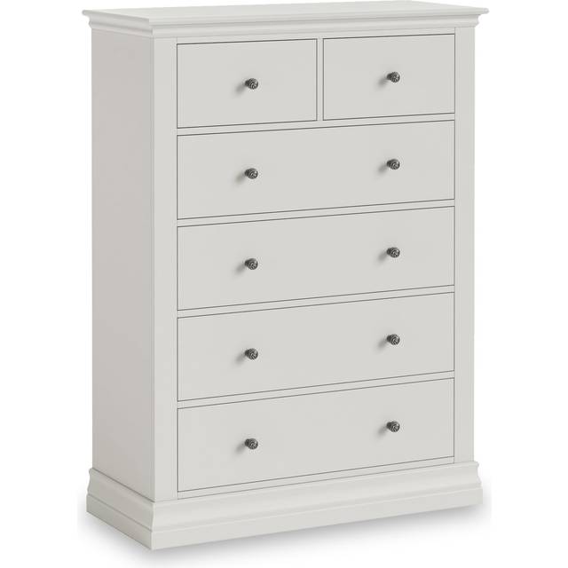 Porter 2 Over 4 Wide Chest | White or Grey Storage Drawers | Roseland