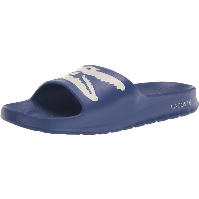 Lacoste Men's Croco Slide Sandal 2.0  BLU/WHT  13