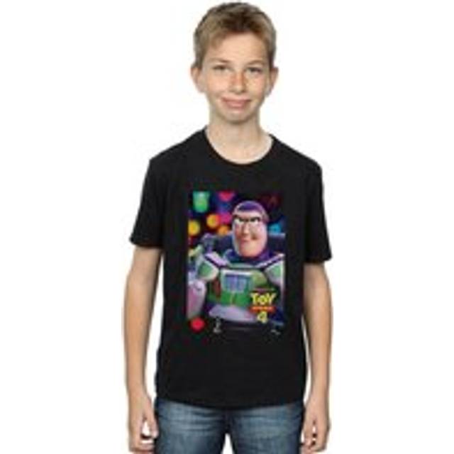 (9-11 Years, Black) Disney Boys Toy Story 4 Buzz Lightyear Poster T-Shirt