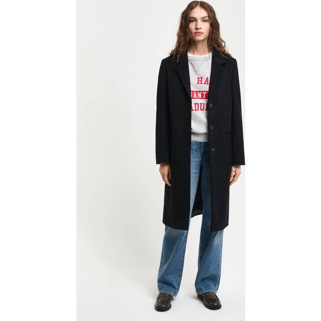 GANT Classic Tailored Wool Coat |Svart |M