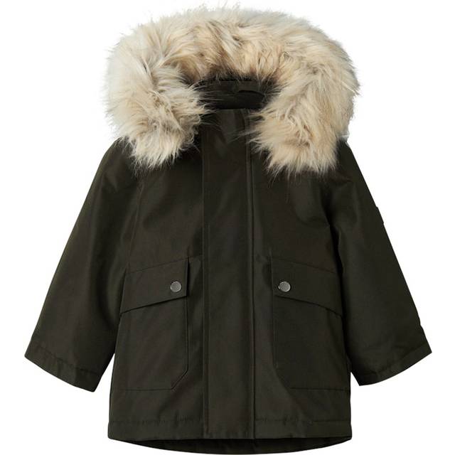 NAME IT Nmmmillo Parka Jacket Long Noos Herrrockar för barn, Rosin, 80