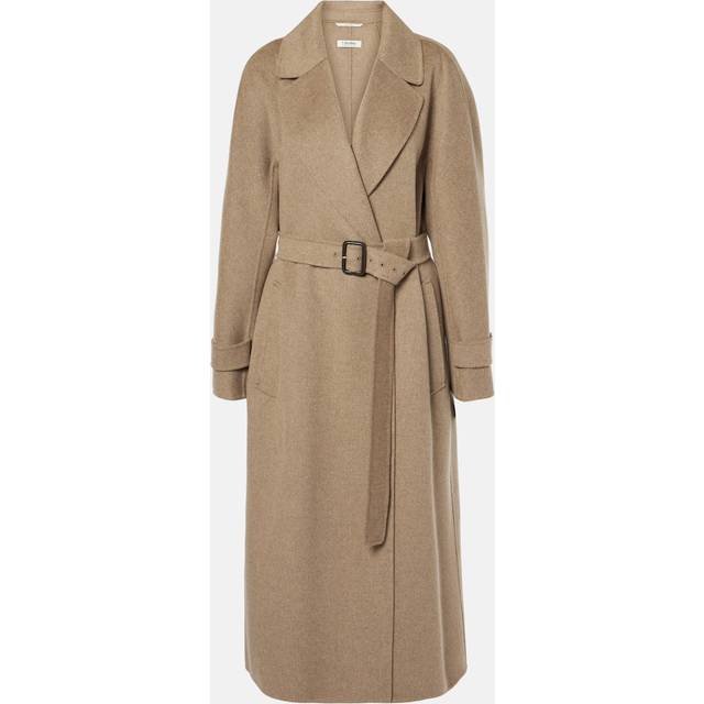 'S Max Mara Ebano virgin wool wrap coat - beige (UK 18)