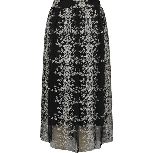 A-VIEW Fuchsia Mesh Skirt, Black/Gold