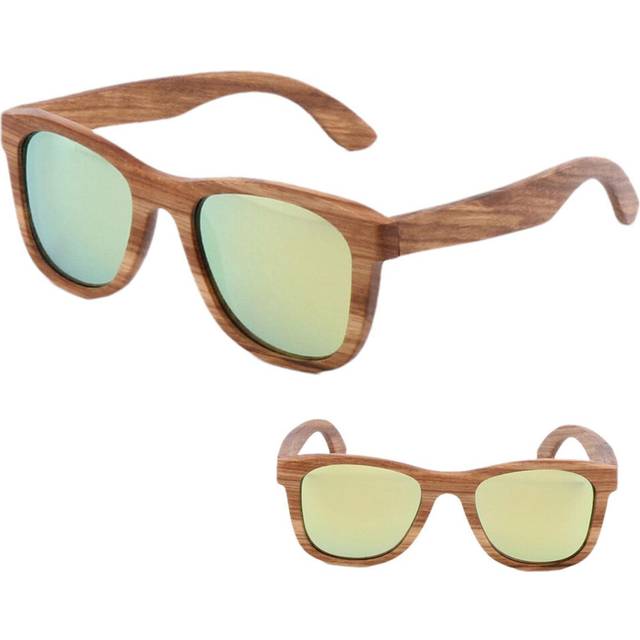 Voiakiu Women's Sunglasses - Cool Wooden Sunglasses with Bamboo Case and Polarised Lenses, UV 400 Protection Polarised Sunglasses for Men and Women