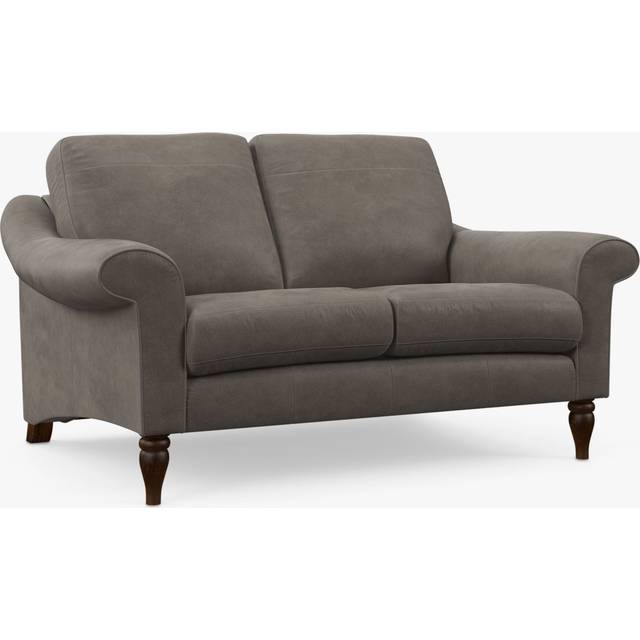 John Lewis Camber Small 2 Seater Leather Sofa, Dark Leg