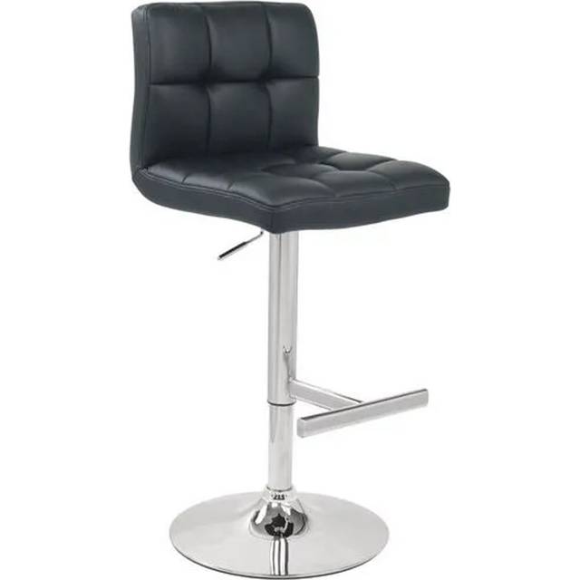 Black Tall Ergonomic Back Bar Stool