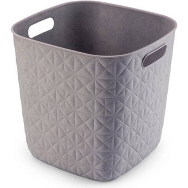 Softex Cube 15L Storage Basket Taupe Plastic Compact Organizer for Home Office