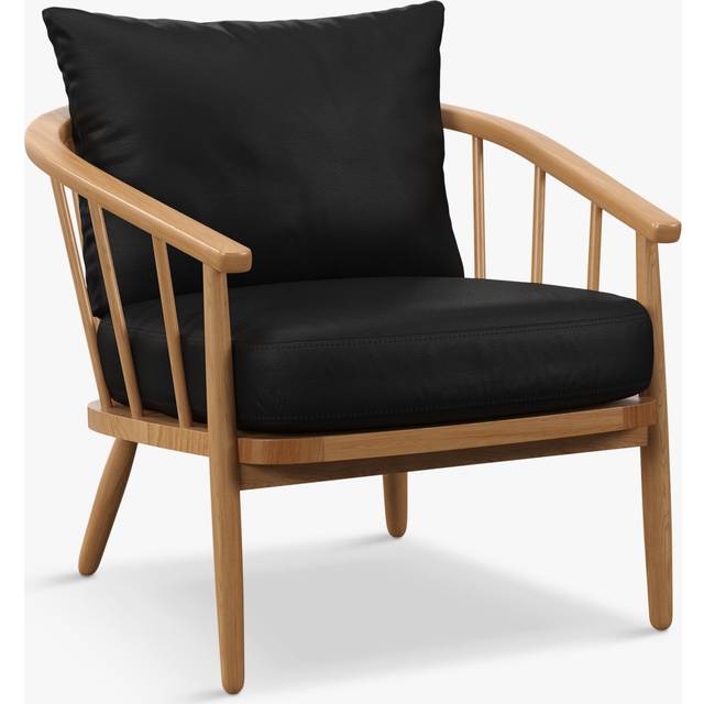 John Lewis Frome Leather Armchair, Light Leg