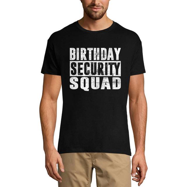 Men's Graphic T-Shirt Birthday Security Squad - Vintage Funny Tee Shirt XS silver sand