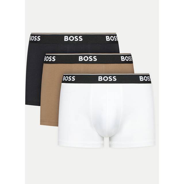 BOSS 3 Pack Power Trunks (Black/White/Beige), Black/Multi, Size S, Men - Print