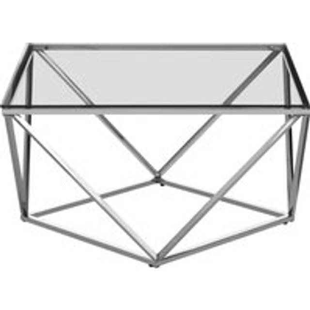 Stylish Design Large Twist Coffee Table, Modern Design Modern Coffee Table, Durable Constructed Table - Silver - One Size