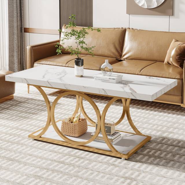 Tribesigns Rectangle Coffee Table, 120 cm Modern Coffee Tables
