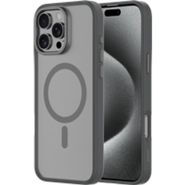 Hybrid Soft + Snap - iPhone 16 Pro Max Case MagSafe Compatible - Clear / Black Titanium