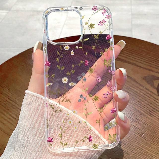 SHEIN Ditsy Floral Phone Case, Compatible With IPhone 13, 15, 16 Pro Max, 16, 14 Cases And Galaxy Z Flip3 5G, Z Flip4 5G, Z Flip5 5G, Z Flip6 Phone Cases