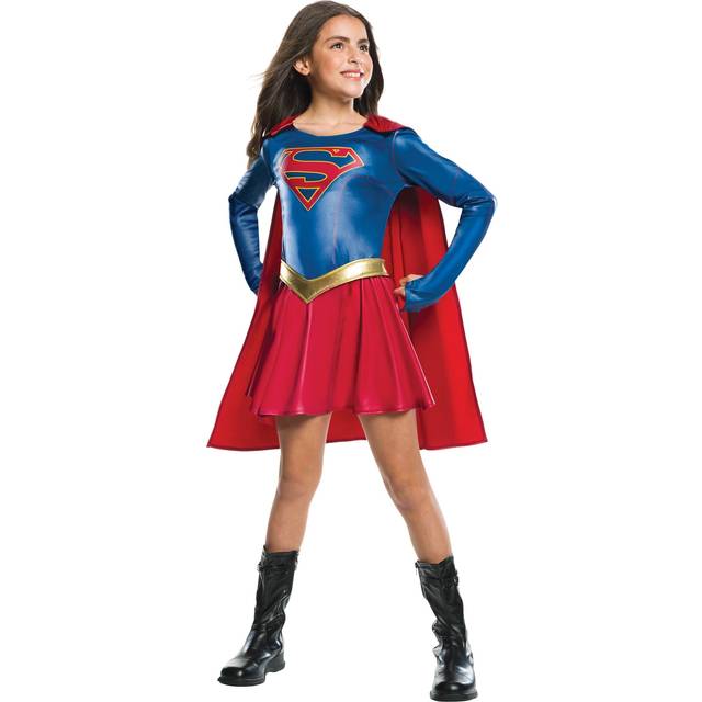 Girls TV Supergirl Costume | TV Costumes - Blue&#47;Red (XL)