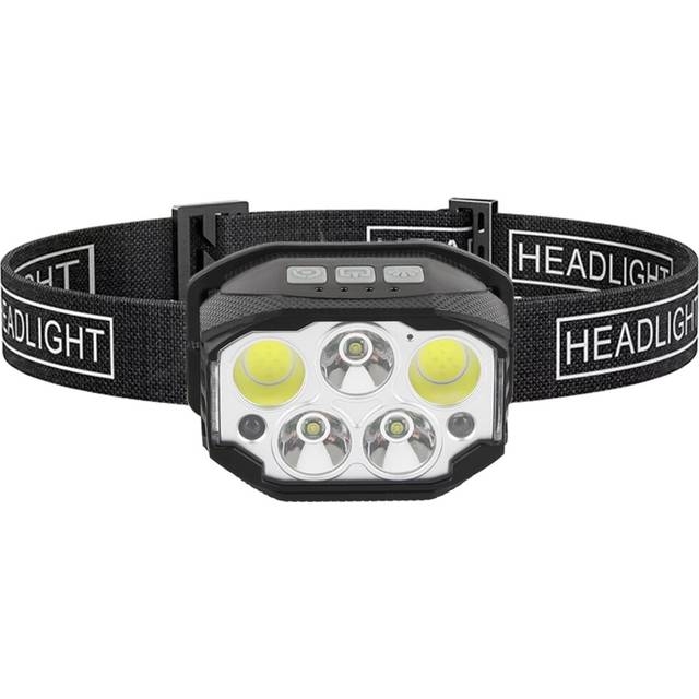 Chronus Headlamp Flashlight, LED Rechargeable, 1200 Lumen Ultra Headlamp with Red Light, Head Lamps for Adults, Hand Sensor, 6 Modes for