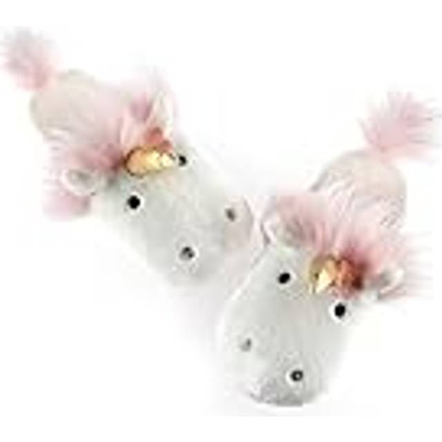 Gund Unicorn Slippers Plush One Size Slippers  White