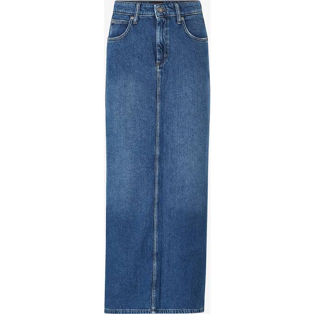 LEE JEANS Side Slit Maxi Skirt |Blå |29