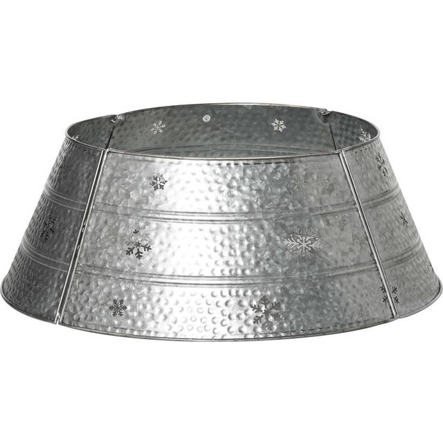 HOMCOM 66cm Christmas Tree Collar with Hollow Snowflake Patterns Silver | TJ Hughes