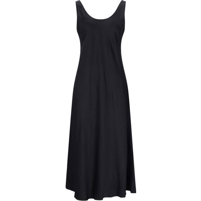 CALVIN KLEIN Viscose Satin Slip Dress |Svart |M