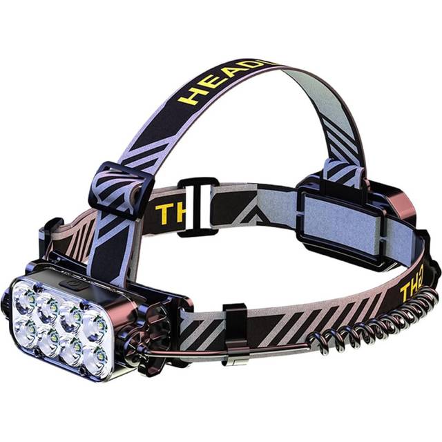 Chronus Rechargeable Headlamp Battery Powered with LED + COD 270 Rotating Dual Side, Bright Headlamp with Red Light, 11 Modes, IPX5, 15000LM,