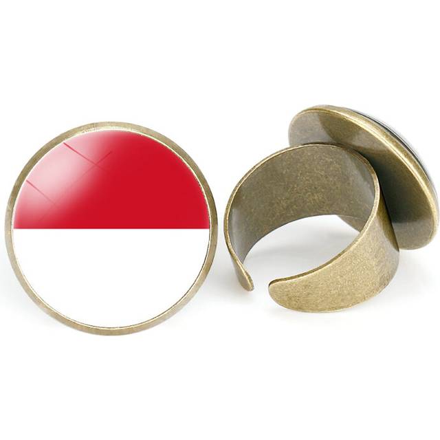 (Monaco) Designed Intricately Adjustable Ring With European Flag Gemstones Unisex Electroplated Jewelry