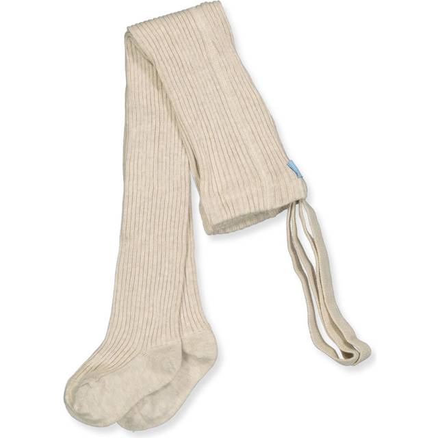 Silly Silas Hippy Wide Rib Unisex Tights with Braces (Cream Blend), 1-2 Years (74-80cm)