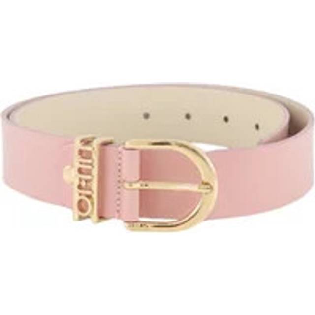 Peach Pink Faux Leather Belt