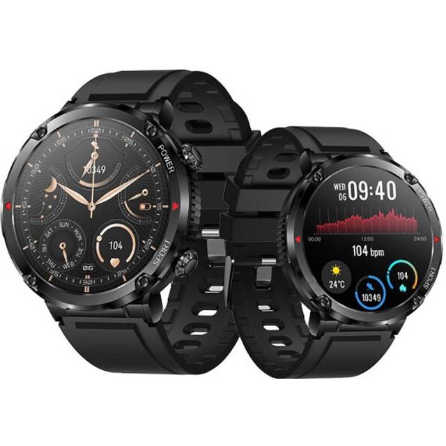 Chronus T30 Smart Watch Military Bluetooth Call(Answer/Dial Calls) for Android and iOS(Black)