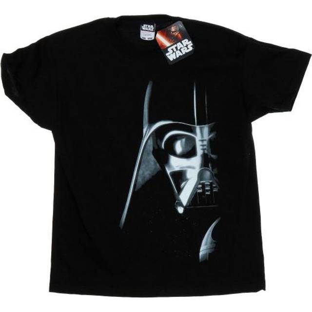 (12-13 Years, Black) Star Wars Boys Darth Vader Face T-Shirt