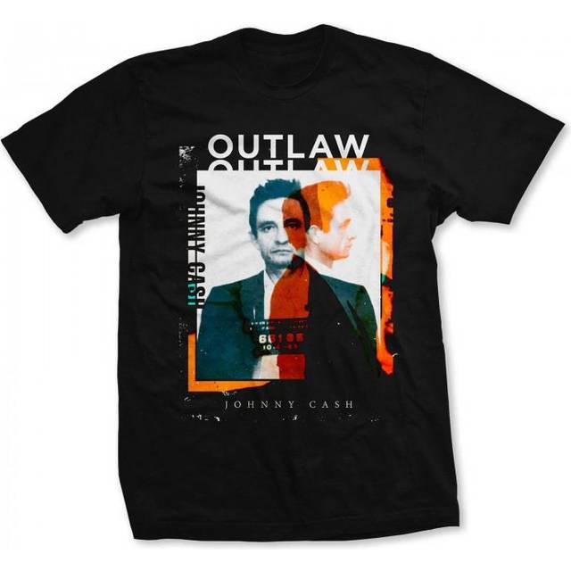 Johnny Cash Unisex Vuxen Outlaw Fotografi T-shirt XXL svart