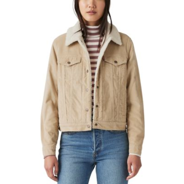 Original sherpa truckerjacka i manchester - Beige / Safari - S