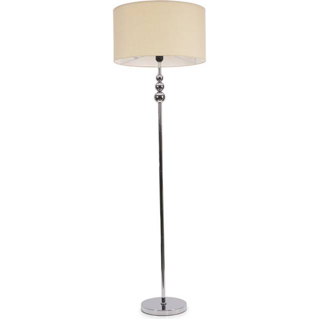 Marissa Stacked Ball Floor Lamp with Fabric Drum Shade - Green