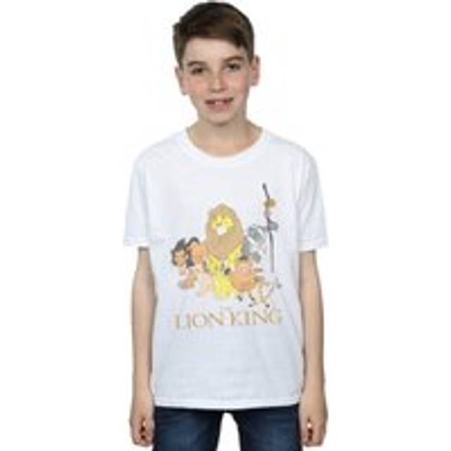 (7-8 Years, White) Disney Boys The Lion King Group T-Shirt