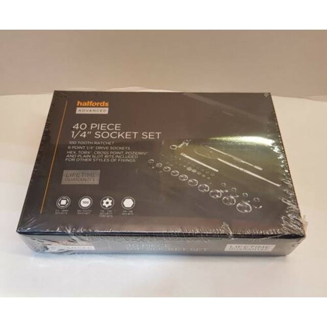 Halfords Advanced 40 Piece 1/4 inch Socket Set