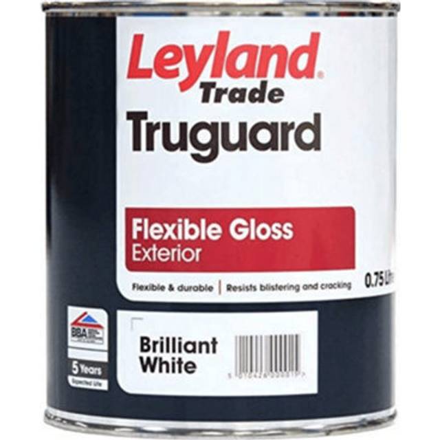 Leyland Trade Leyland Trugaurd Brilliant White Gloss Flexible Exterior Paint 750Ml - One Size