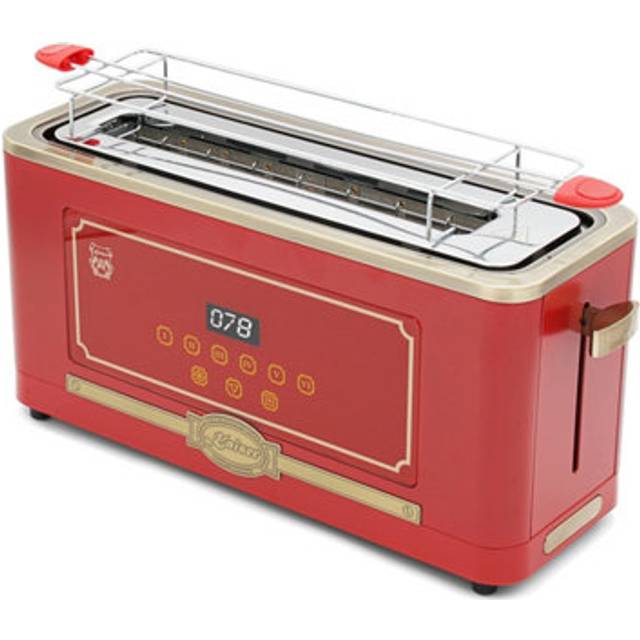 (Red) Kaiser Empire Retro Electric 2 Slice Toaster
