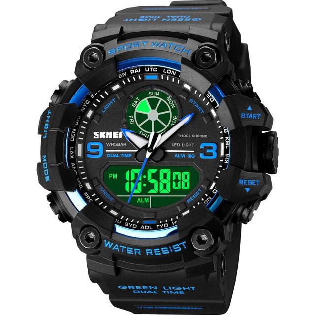 VEANXIN Men&#39;s Digital Analog Watches Sports Outdoor Waterproof Wrist Watch Multi-Function Tactics LED Date Alarm Watches
