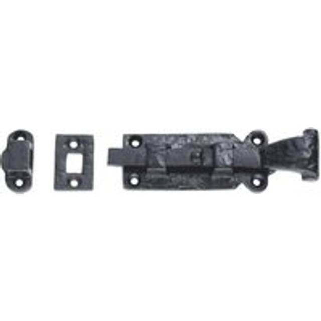 Surface Mounted Straight Barrel Door Bolt Lock 198 x 48mm Black Antique
