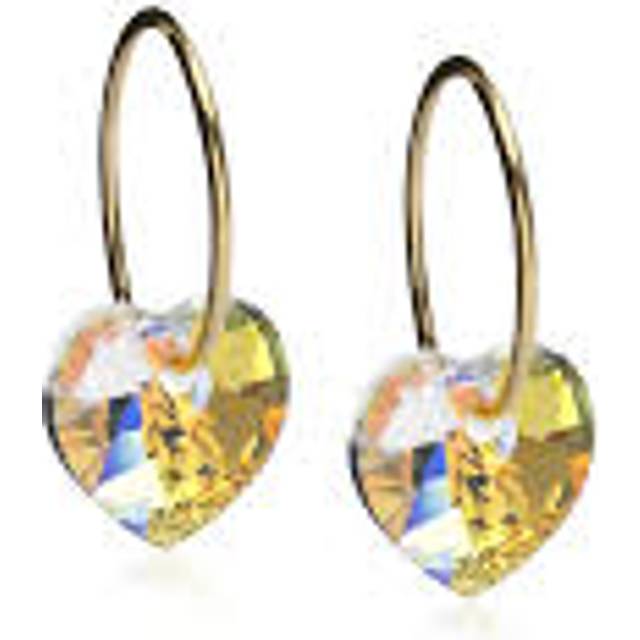 Blomdahl GT Ear Ring 14 mm Pendant Heart 10 mm Rainbow