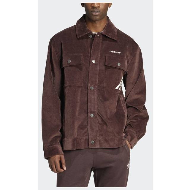 adidas Originals Cord Coach Jacket, Brown - M