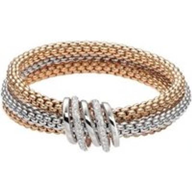 Fope MiaLuce 18ct Rose White Gold 0.54ct Diamond Bracelet - XS