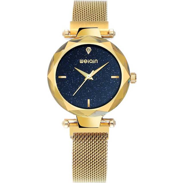 VEANXIN Luxury Starry Sky Women Watches Crystal Dial and Rhinestones Bracelet Mesh Band Quartz Watch