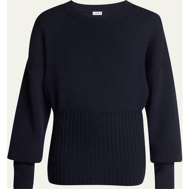 LOEWE - Ribbed Wool Sweater - Navy - Blue - x small