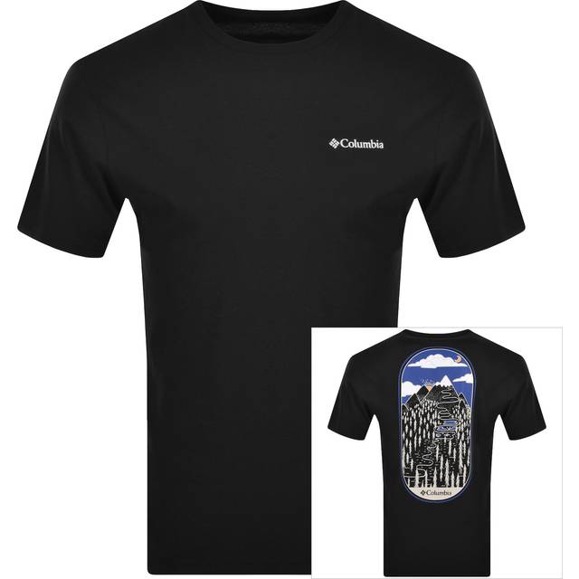 Columbia – Rockaway River – Svart t-shirt med tryck-Svart/a