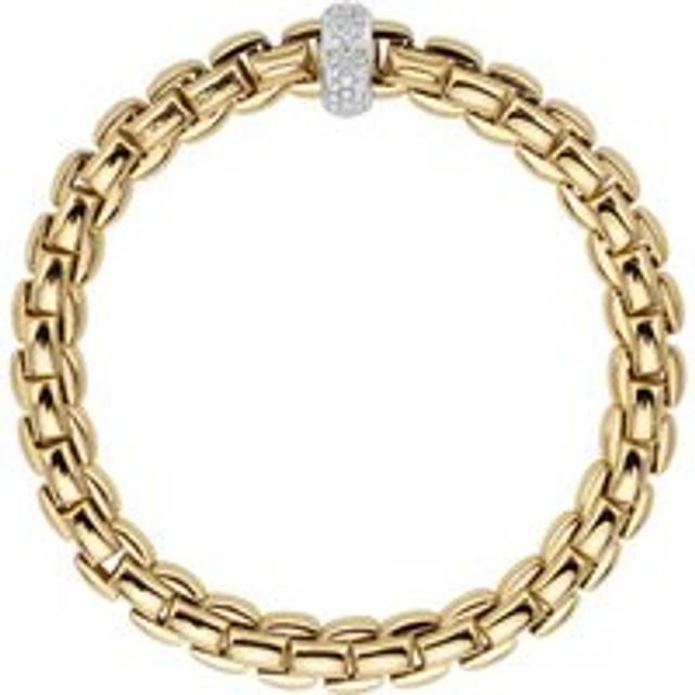 Fope Eka 18ct Yellow Gold 0.58ct Diamond Bracelet - S
